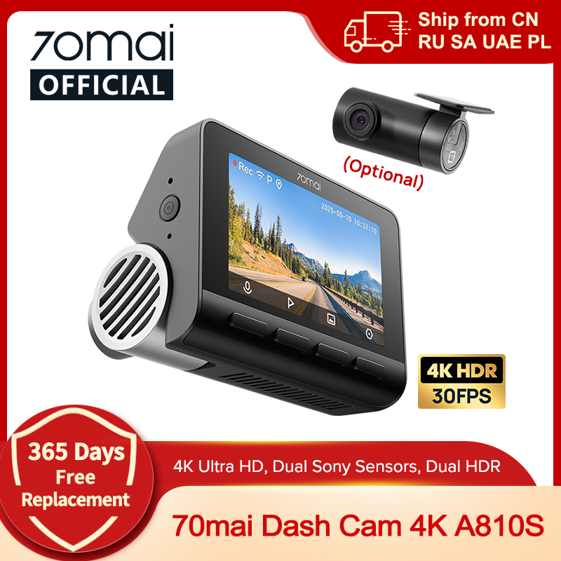 Home Cinema Blu Ray Sony - 70mai Dash Cam A810S 4K HDR