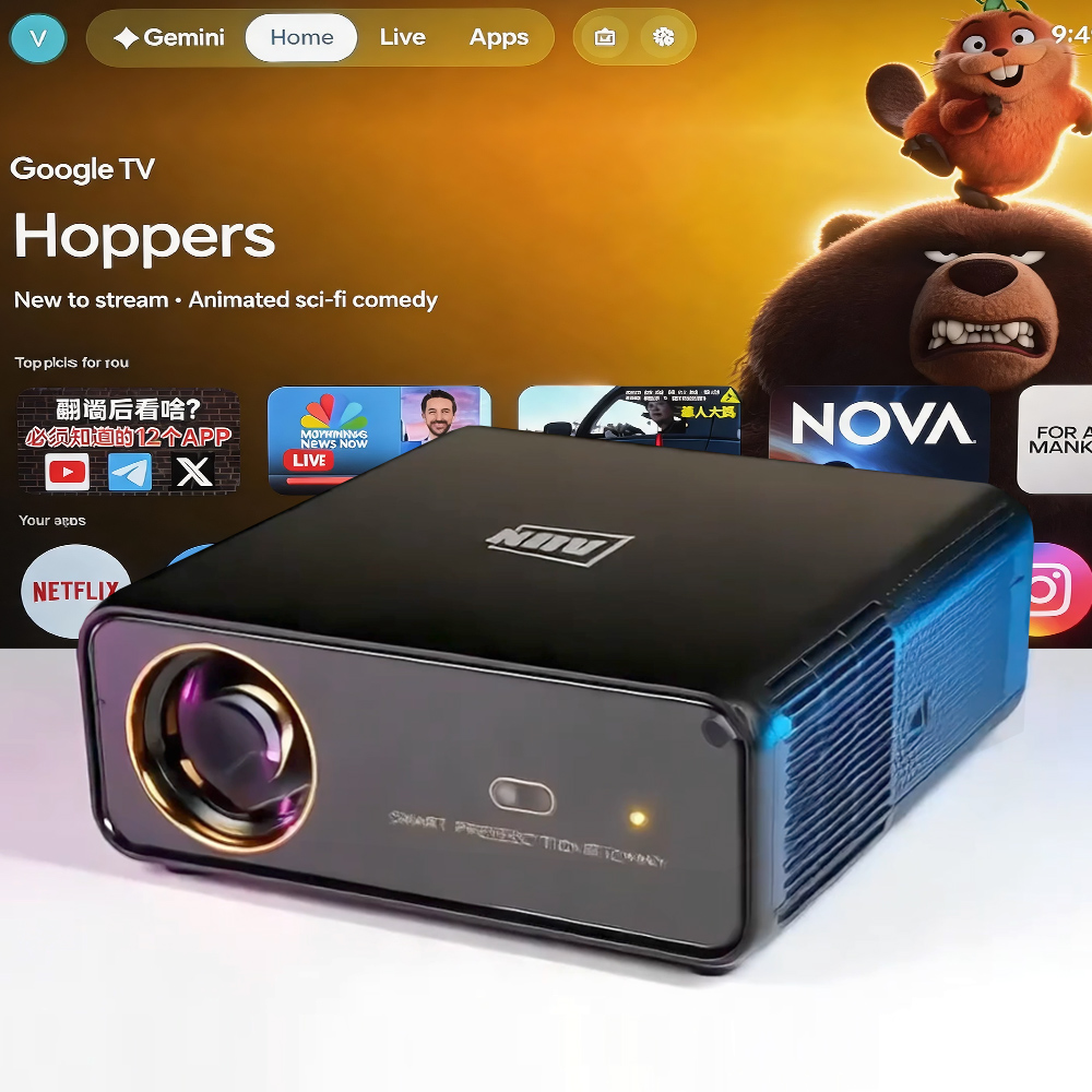 Home Cinema Complet - AUN U001 Pro Android Projector 4K
