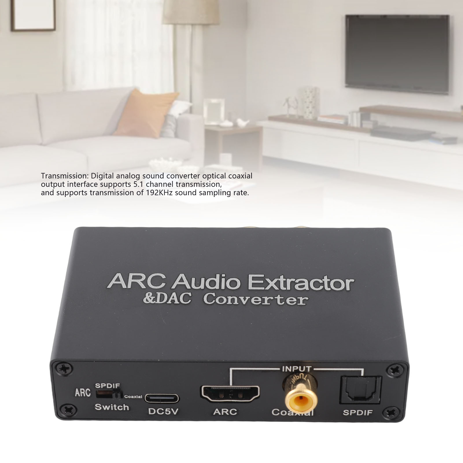 Home Cinema Headphones - HD Output ARC Sound Extractor 3.5mm