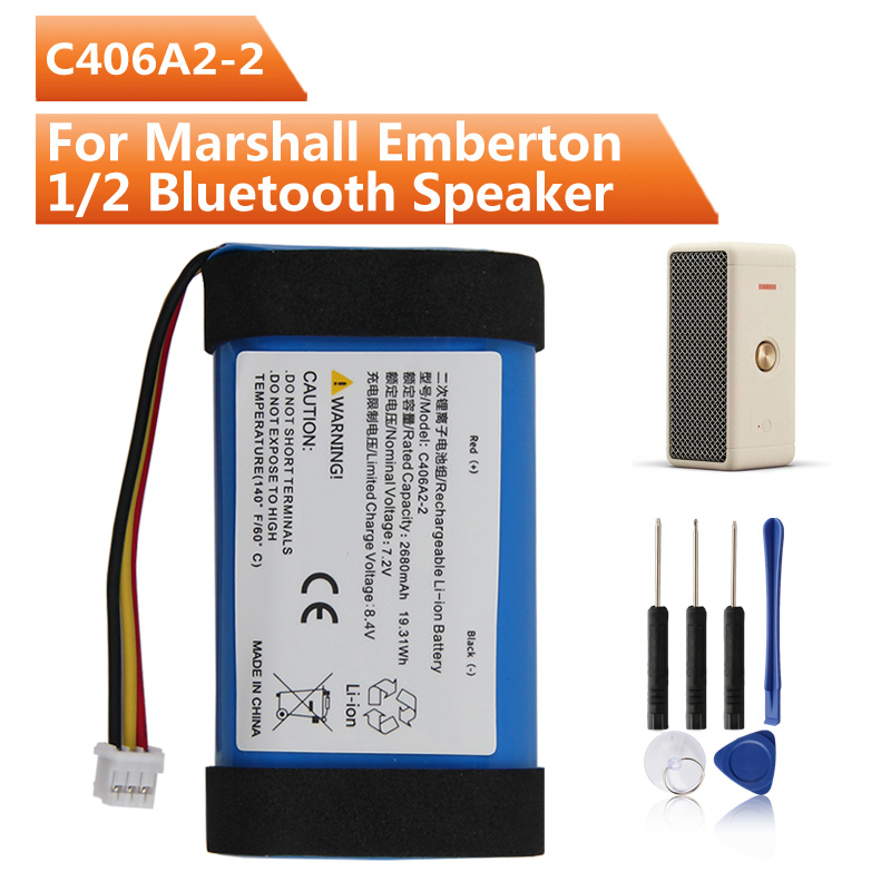 Home Cinema Marshall - New Replacement Battery C406A2-2 For Marshall