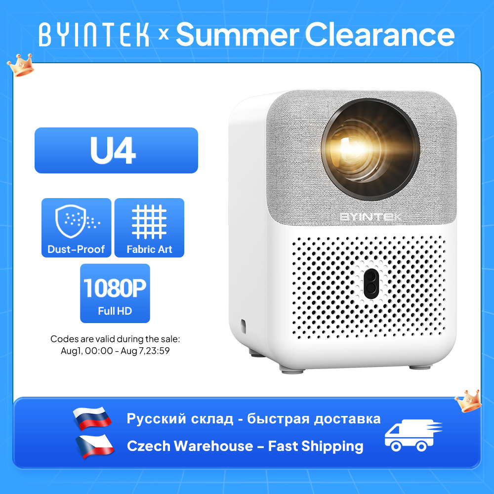 Home Cinema Complet - BYINTEK Full HD Mini Projector U4