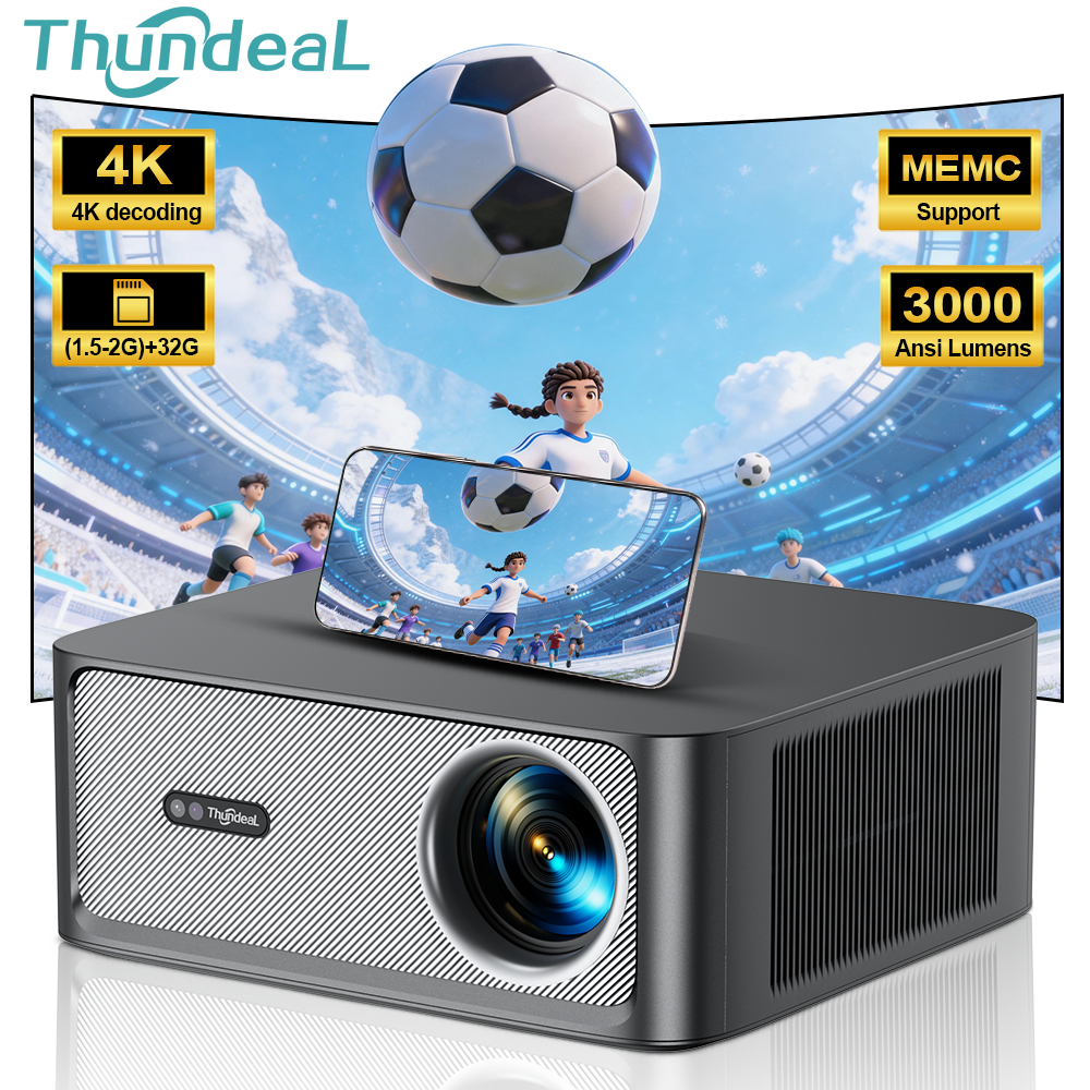 Home Cinema Complet - ThundeaL 3000Ansi 4K Full HD Projector