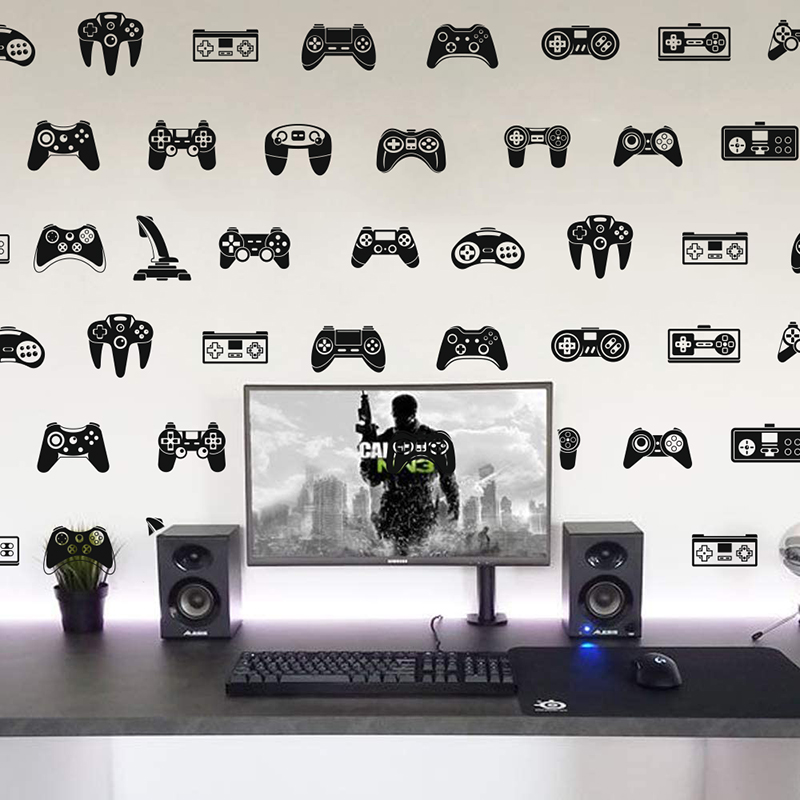 Home Cinema Wall Panels - 39Pcs Video Game Constroller Joysticker Wall