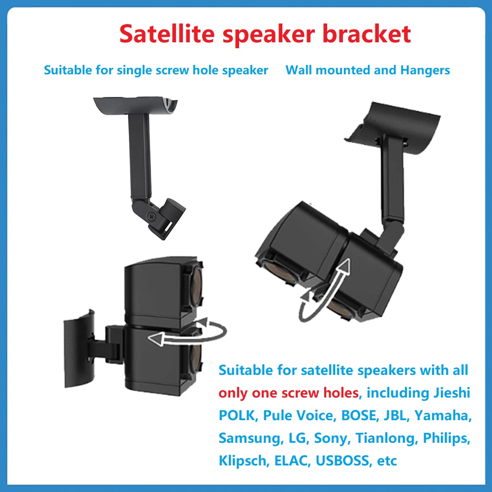 Home Cinema Logitech Z906 - 2Pcs Satellite Speaker Bracket Wall Ceiling