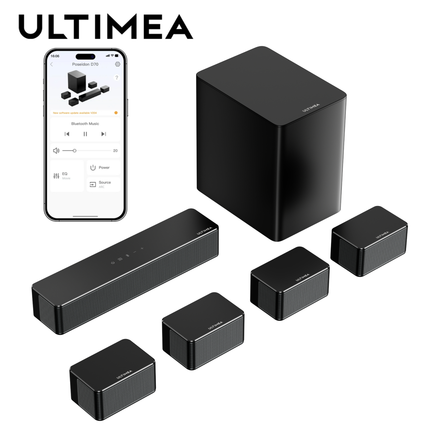 Home Cinema Wireless - ULTIMEA 7.1 Surround Sound System Sound