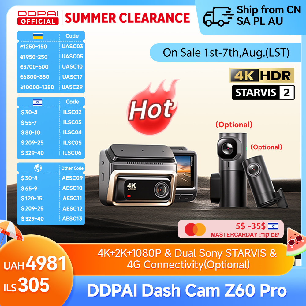 Home Cinema Blu Ray Sony - DDPAI Z60 Pro 4K Dash Cam