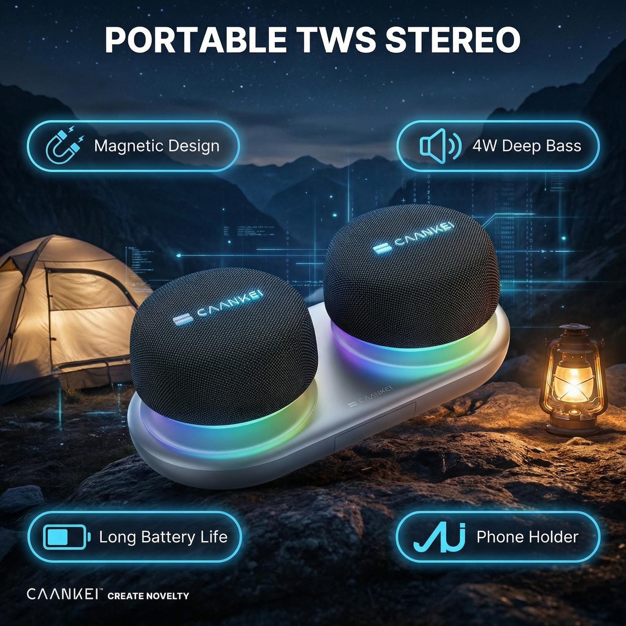 Home Cinema Complet - Dual Bluetooth Speaker Set with Magnetic