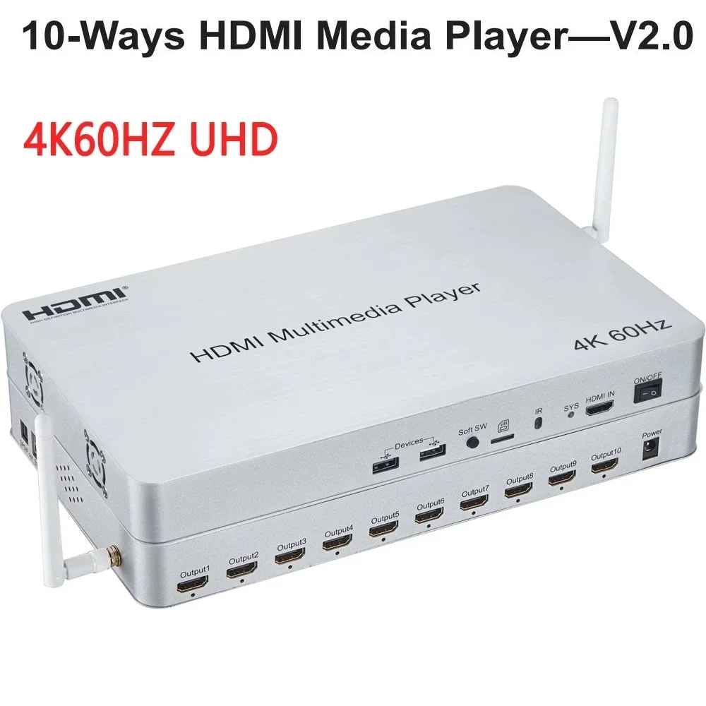 4K 60Hz 10 Channel HDMI Multim - огляд і ціна 4K Media Player