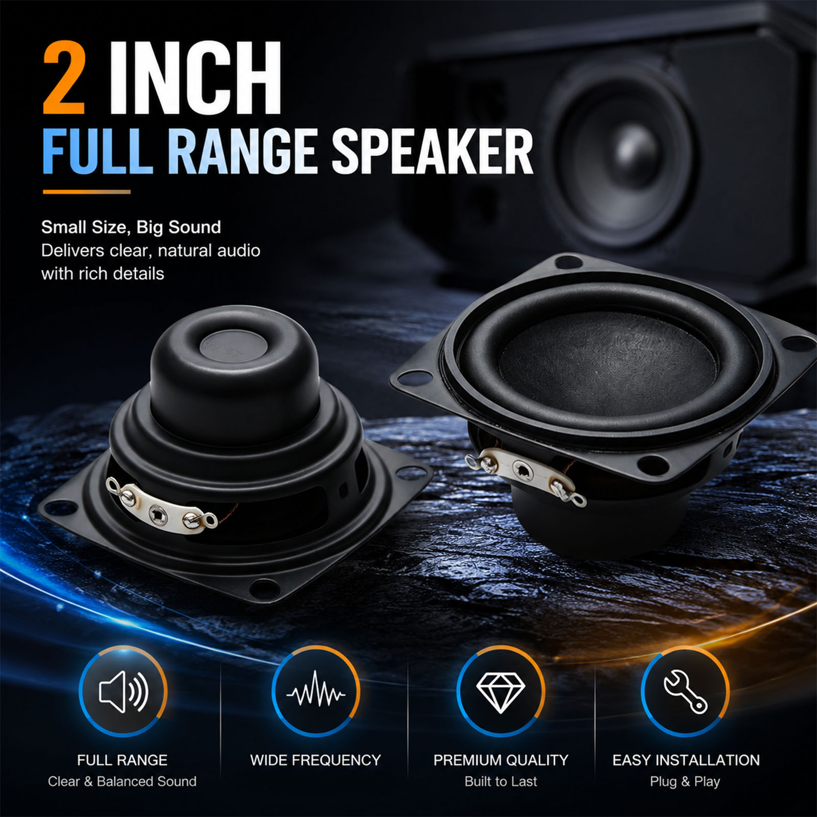 2Pcs 2 Inch Mini Audio Portabl - огляд і ціна Home Cinema Complet