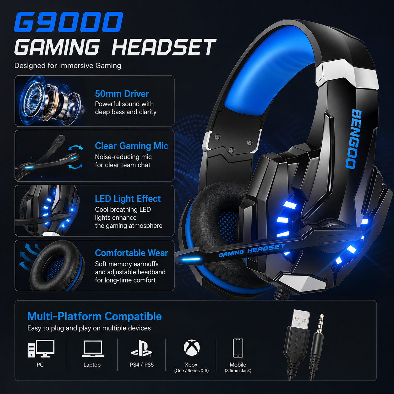 Gaming Headset Wired Headphone - огляд і ціна Home Cinema Headphones