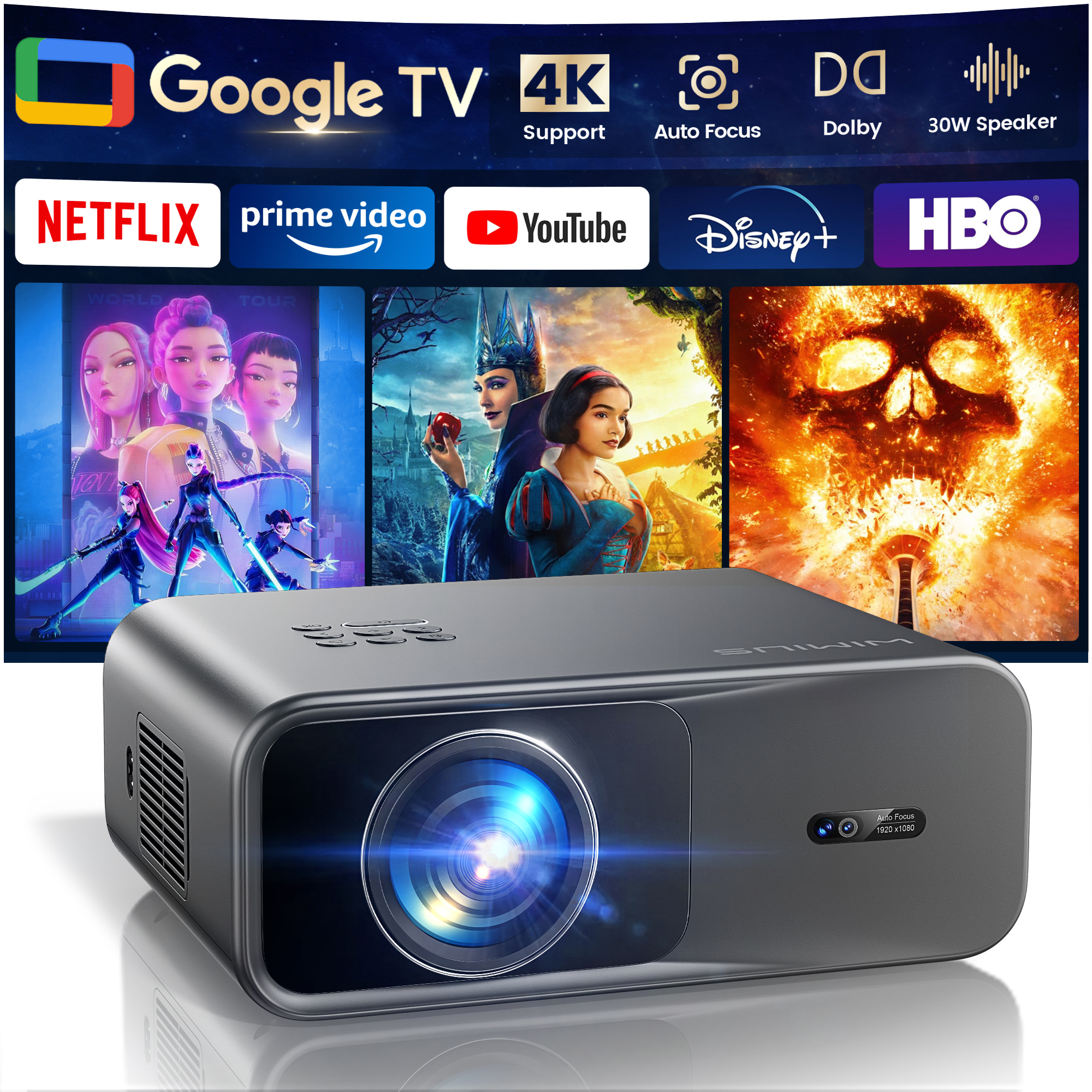 WIMIUS 1200 ANSI Projector 4K  - огляд і ціна Home Cinema Complet