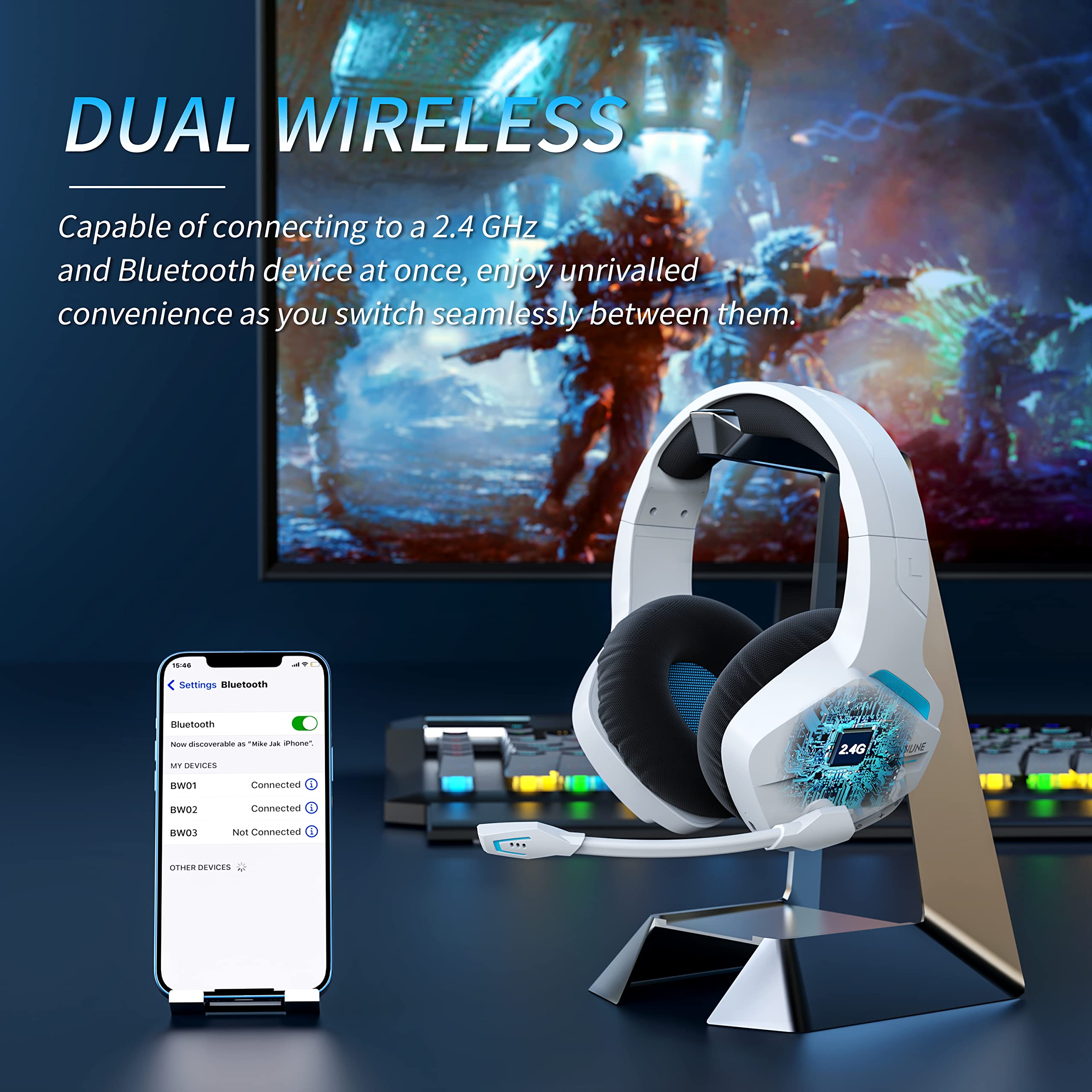 BINNUNE BW01 Gaming Headset wi - огляд і ціна Home Cinema Headphones