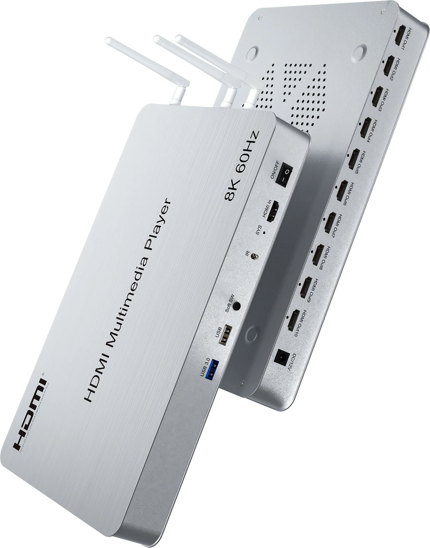 H.265 8K 60Hz 10 Port HDMI Med - огляд і ціна 4K Media Player