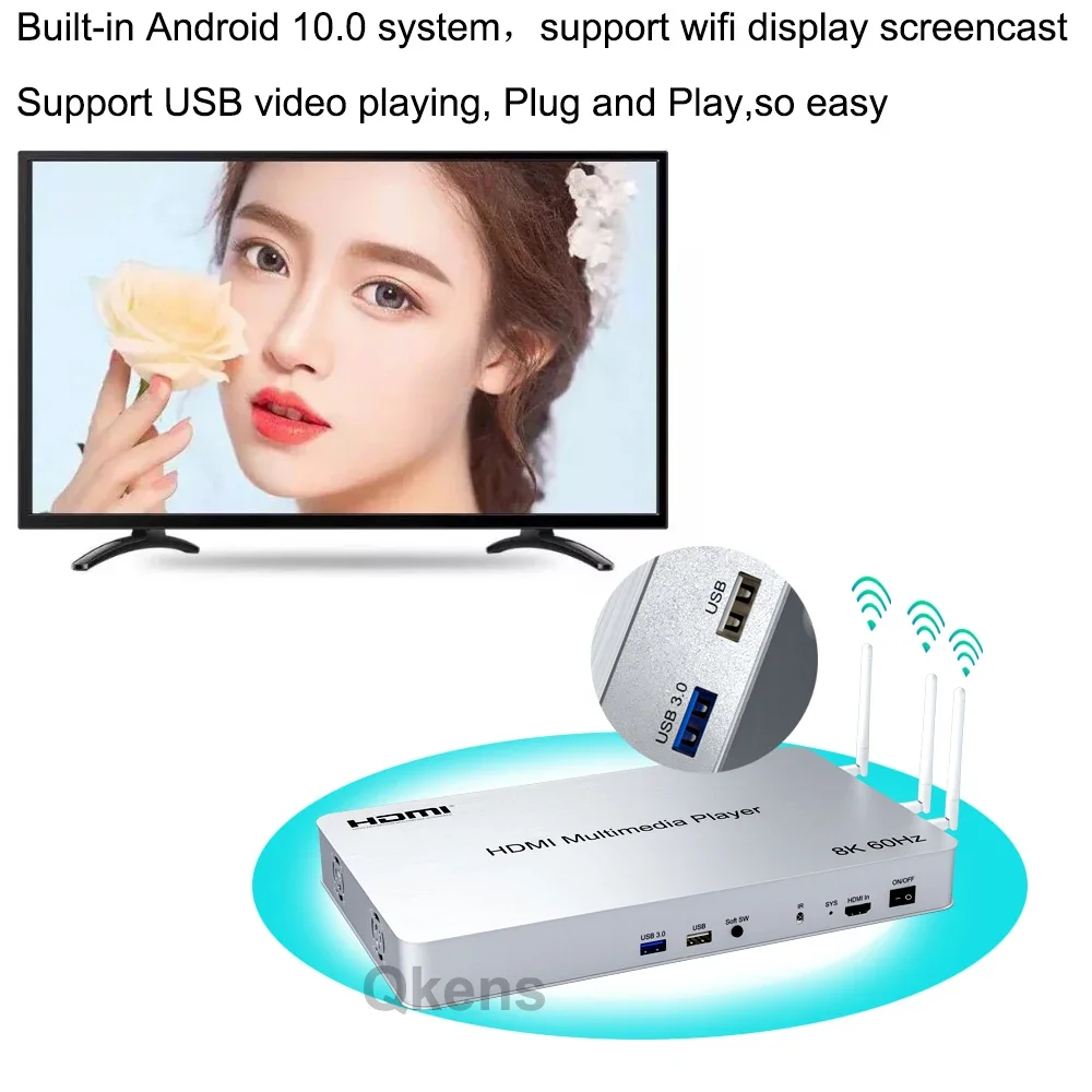 H.265 8K 60Hz 10 Port HDMI Med - огляд і ціна 4K Media Player