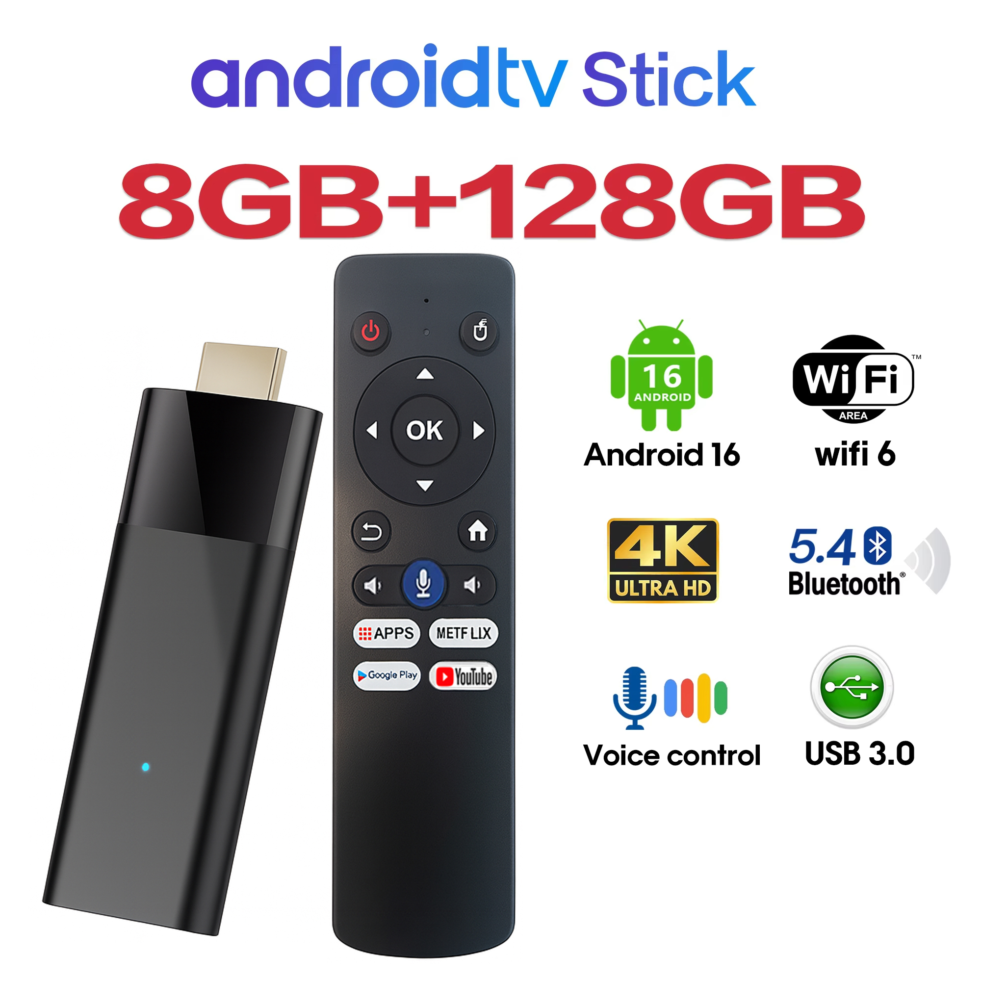 4K Android 16 TV Stick Smart T - огляд і ціна 4K Media Player