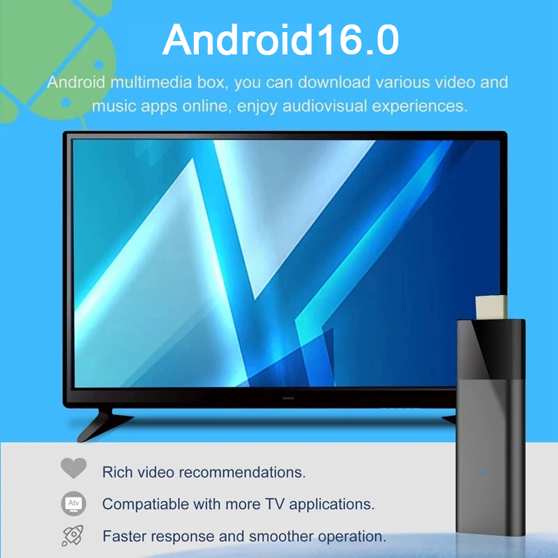 4K Android 16 TV Stick Smart T - огляд і ціна 4K Media Player