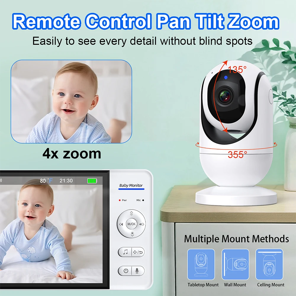 No WiFi 7 Inch Baby Monitor 2- - огляд і ціна Home Cinema Wireless