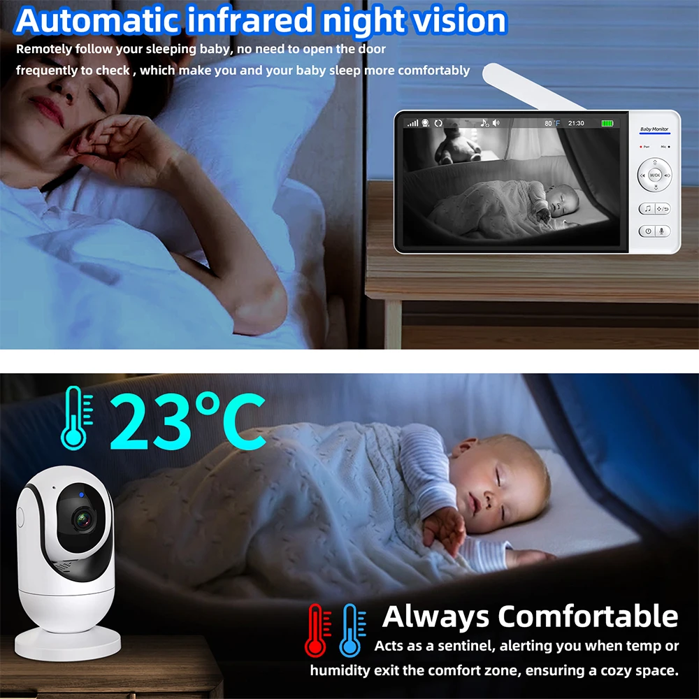 No WiFi 7 Inch Baby Monitor 2- - огляд і ціна Home Cinema Wireless