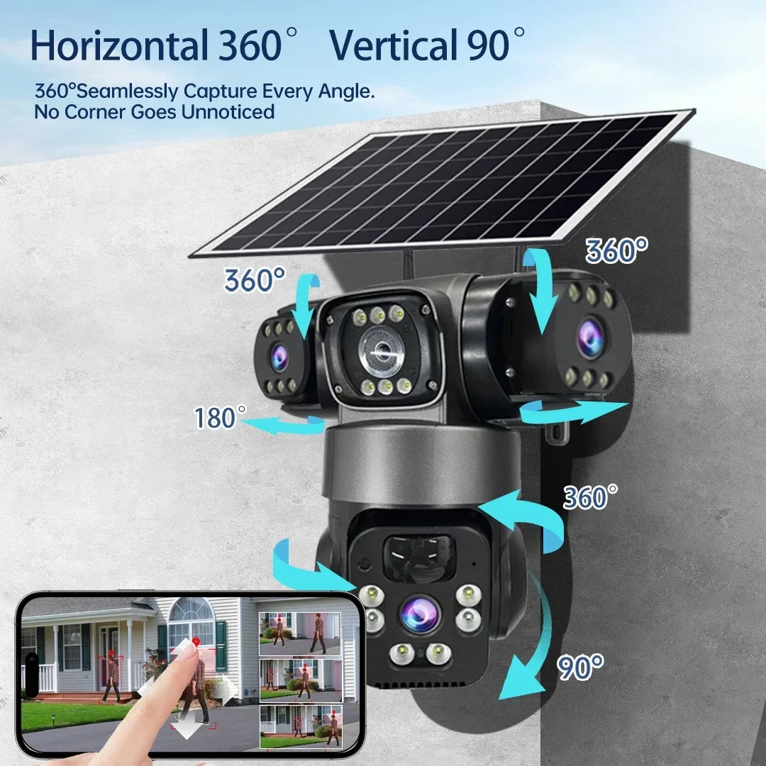V380 3 Screen 3 Lens WIFI Came - огляд і ціна Home Cinema Wall Panels