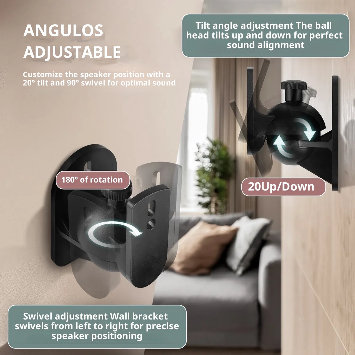 2pcs Adjustable Wall Mount Spe - огляд і ціна Home Cinema Logitech Z906