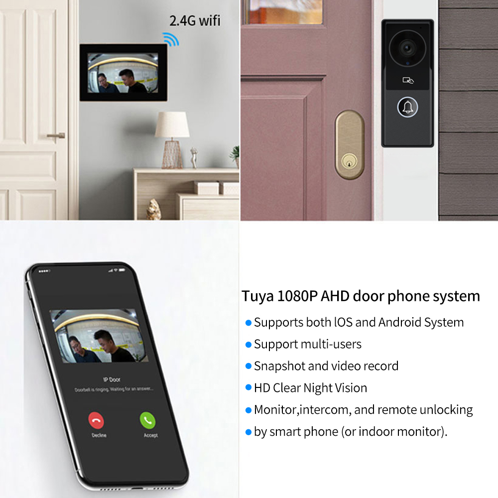 7/10 Inch Video Intercom 1080P - огляд і ціна Home Cinema Wall Panels