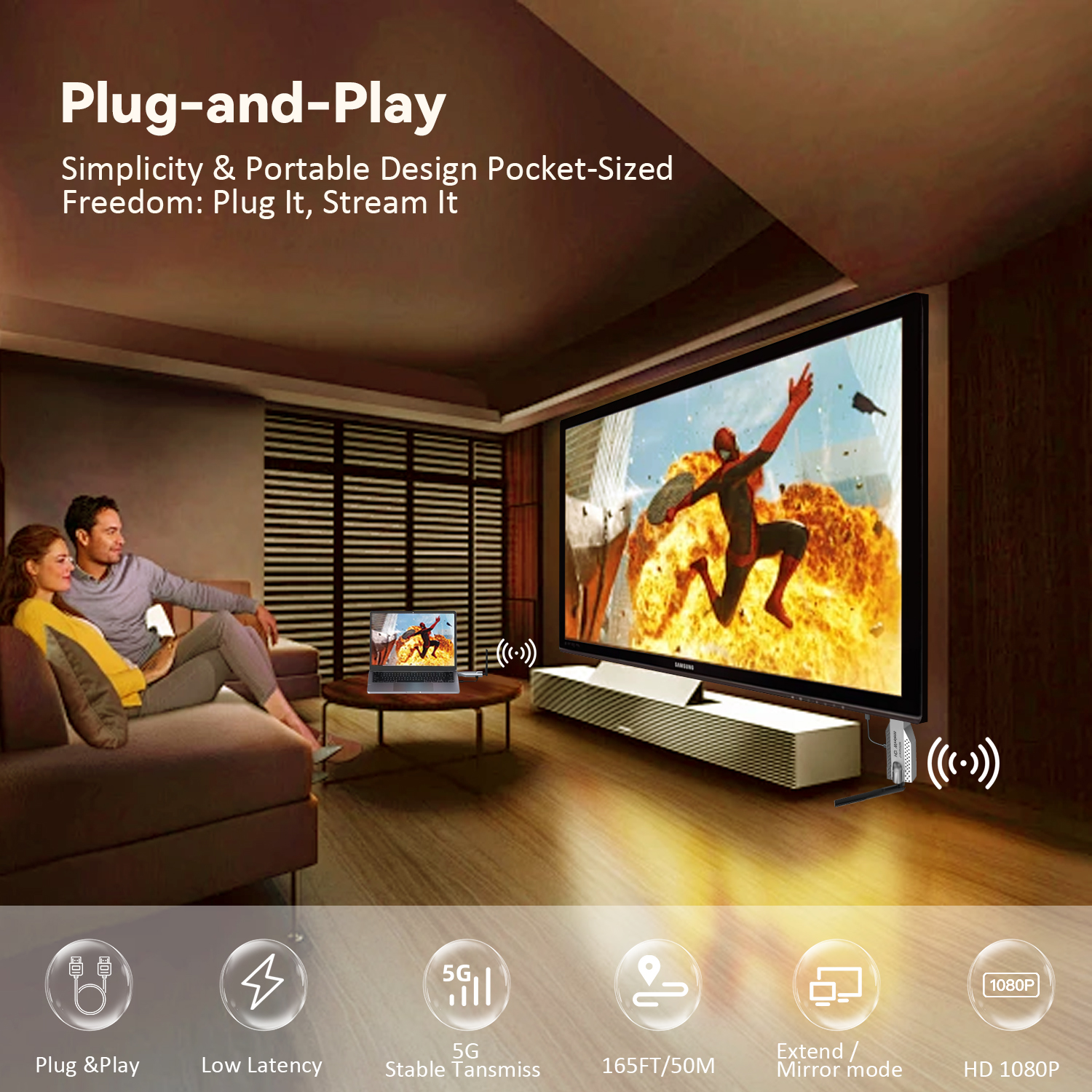 1080P 50/100m Wireless Extende - огляд і ціна Home Cinema Wireless