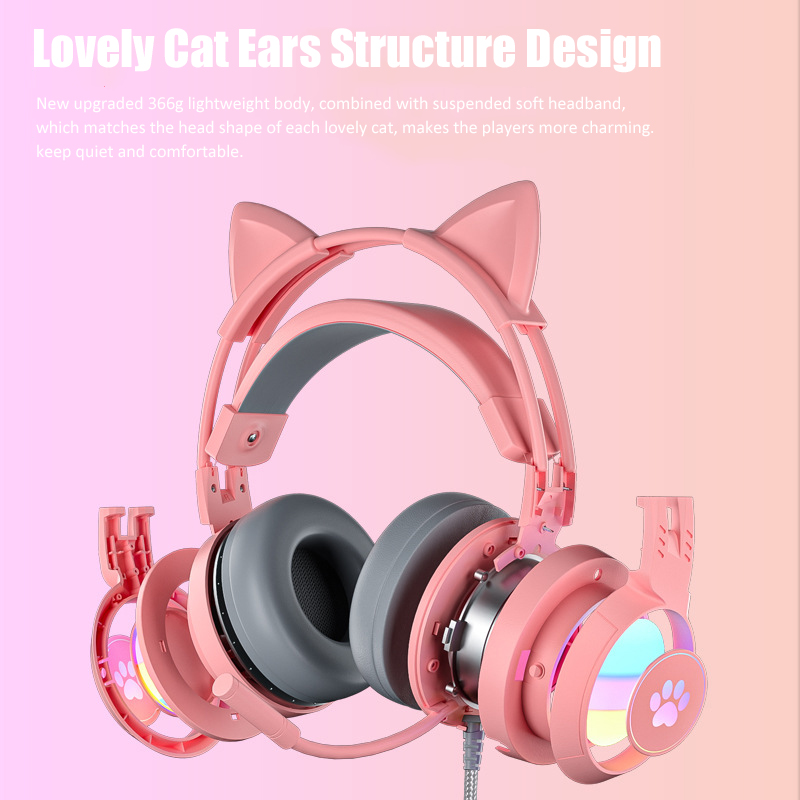 Cute Cat Ear Gaming Headphones - огляд і ціна Home Cinema Headphones